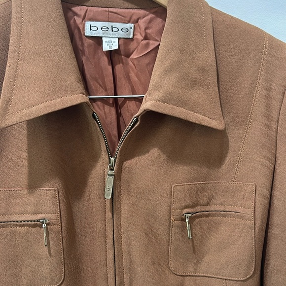 Bebe acetate pantsuit set - size 10 - color “Shell”. Dry clean only. - Picture 2 of 6